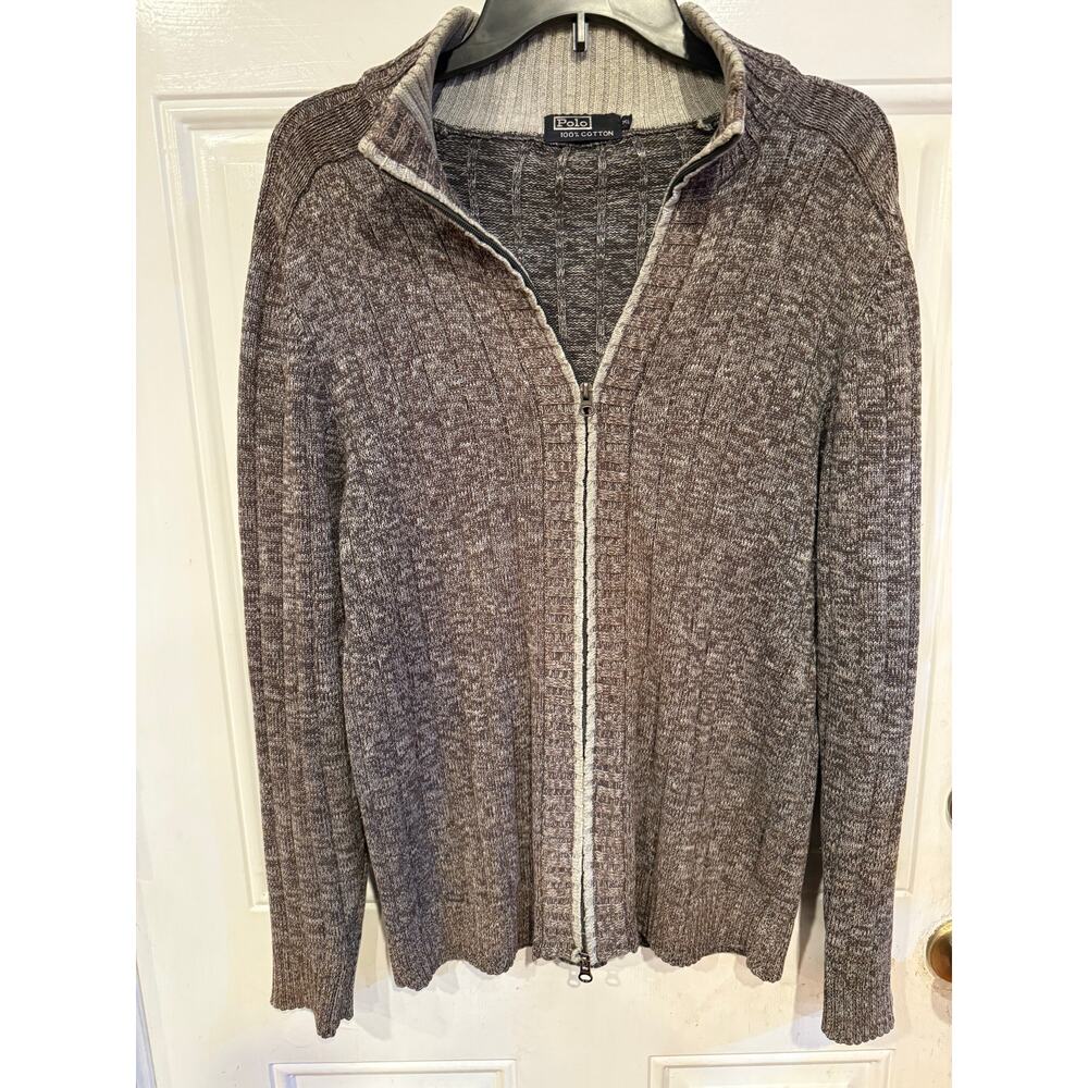 Polo full zip 100% cotton sweater